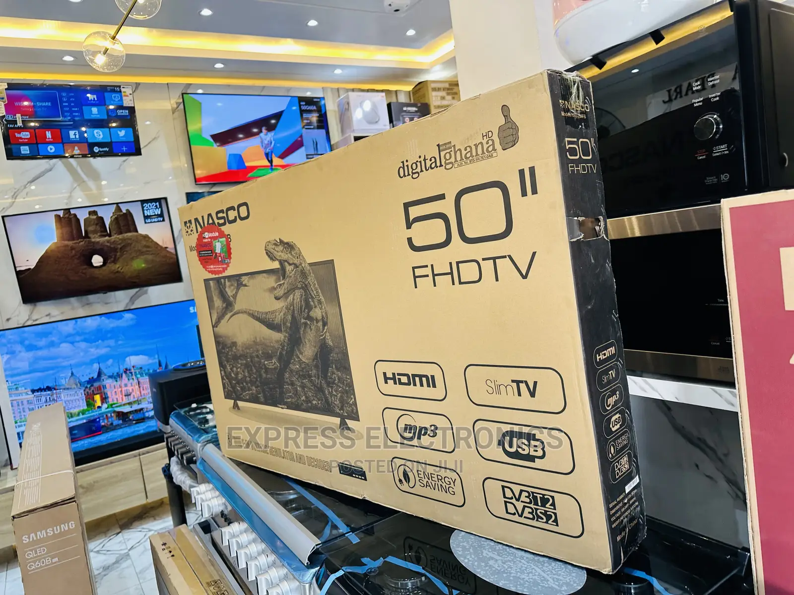 Edgeless Design FHD Satellite Digital Nasco 50” Tv 