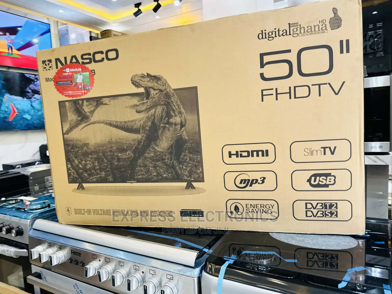 Edgeless Design FHD Satellite Digital Nasco 50” Tv 