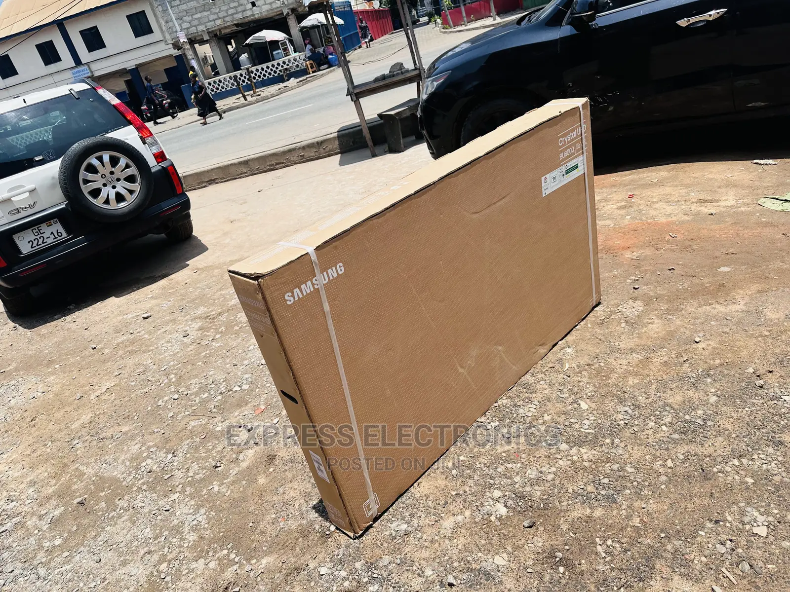 Ua55”Glossy Black Slim Tv Samsung Au7022 UHD 