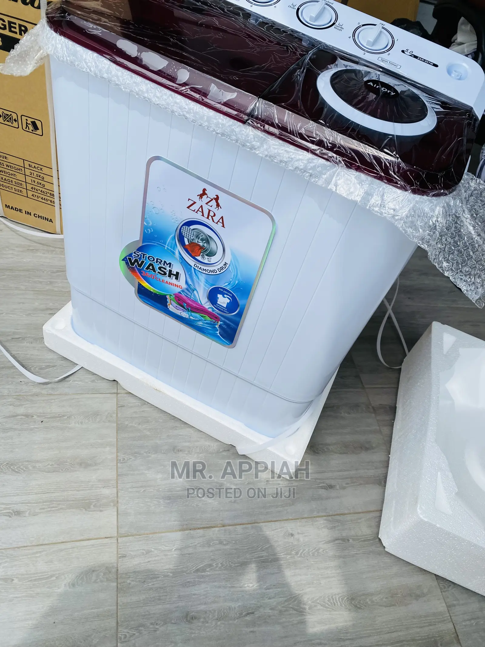 New Zara 5kg Washingmachine With Spin Dry(White)