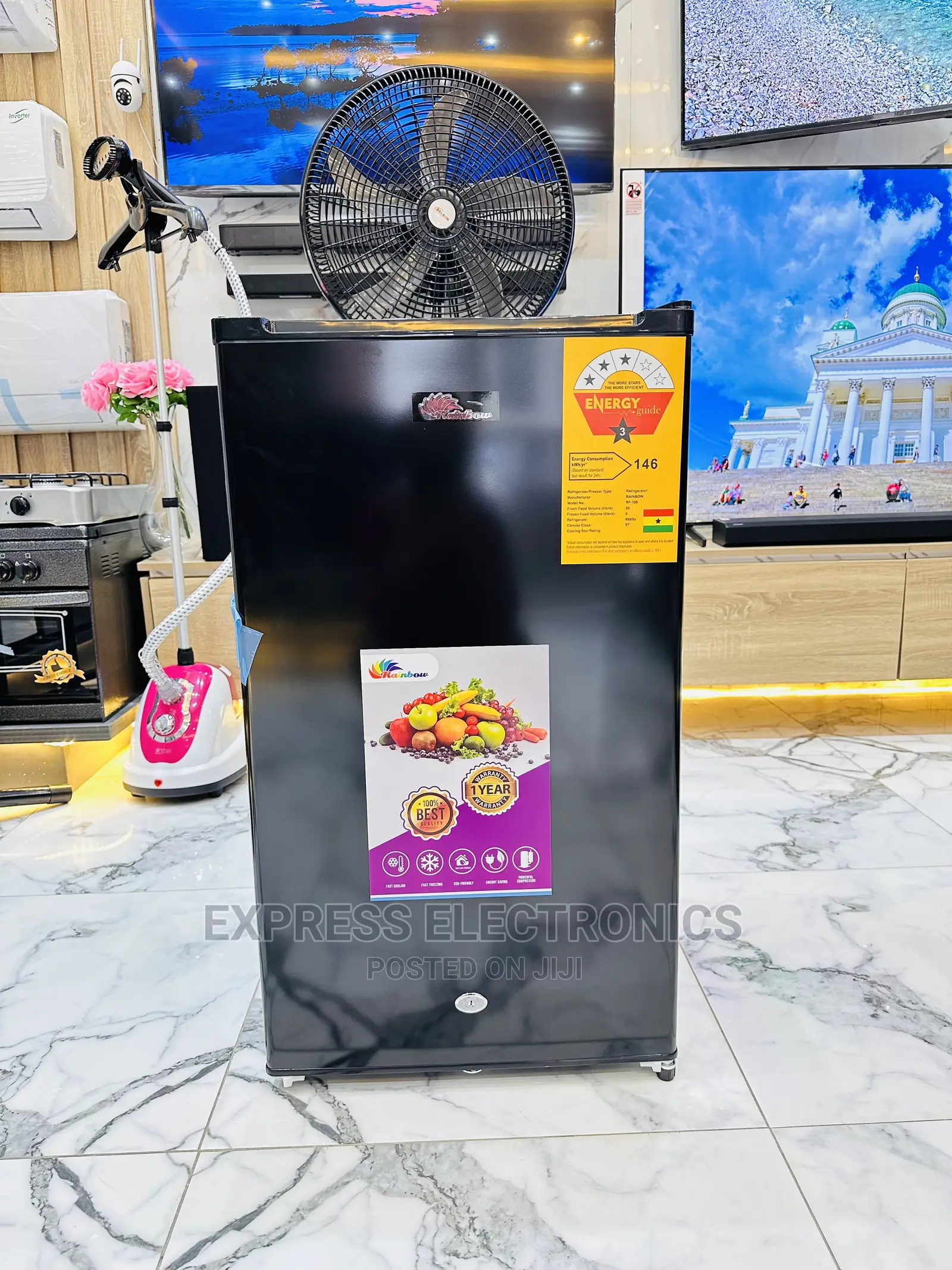 Lovely  Table Top Fridge Single Door Rainbow 
