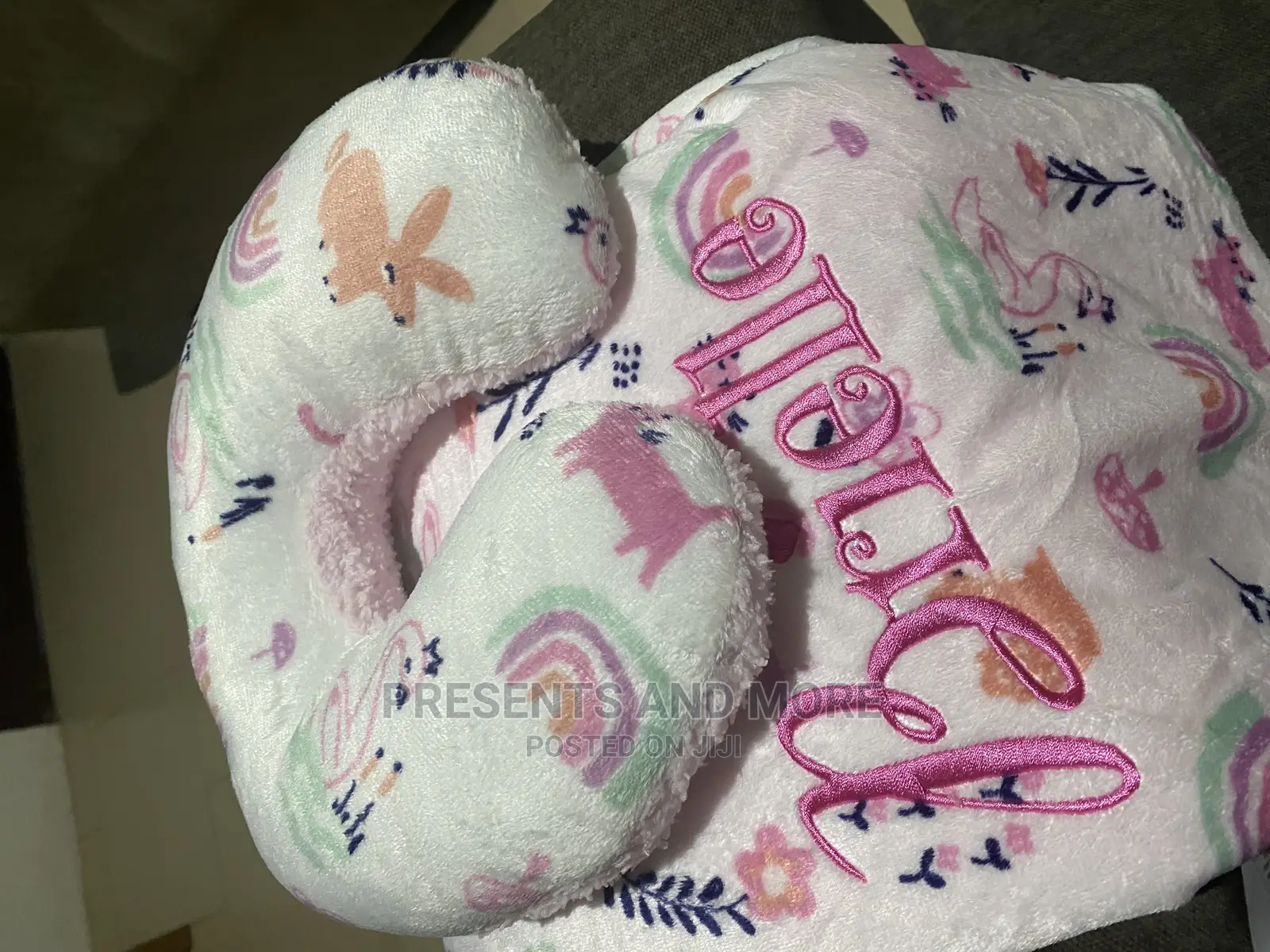 Customized Baby Blanket and Travel Pillow Set