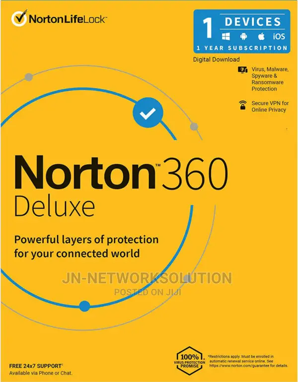 Norton 360 Deluxe 1 Device 1 Year Windows/Mac/Android/Ios