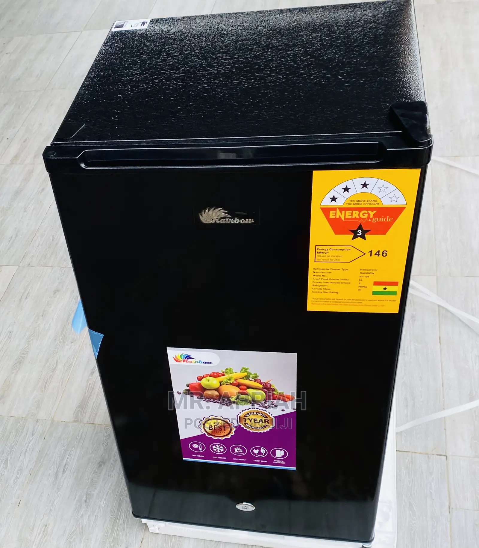 (Black)Purchase Original Rainbow Table Top Fridge for Less