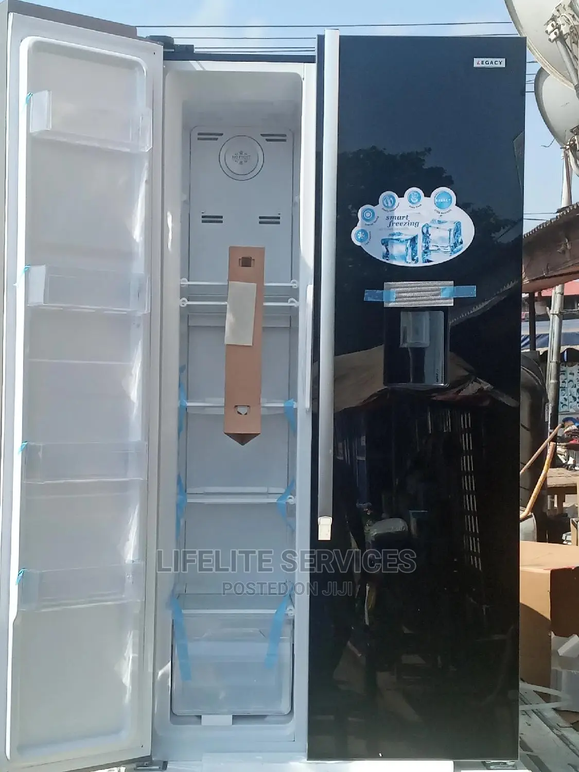 Glass Door Fridge Side by Side 521 Litres