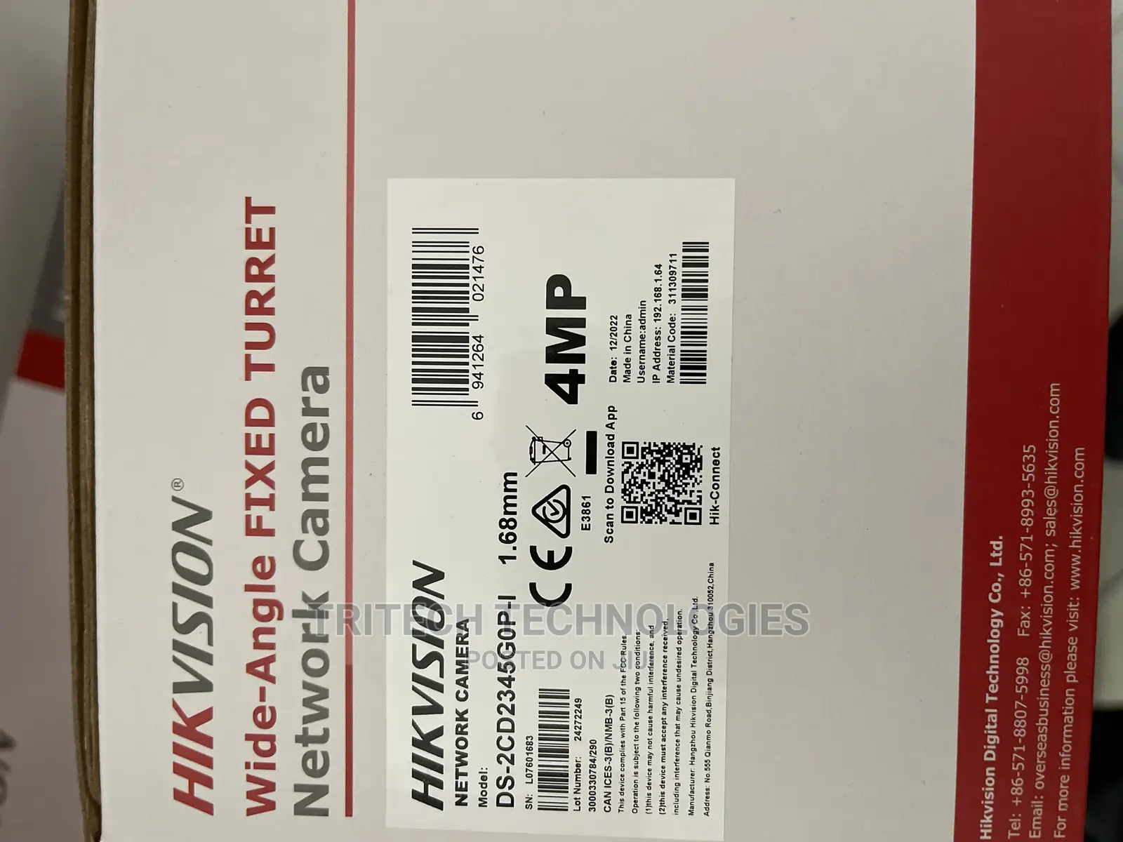 HIKVISION 4 MP Super Wide Angle Fixed Turret Network Camera