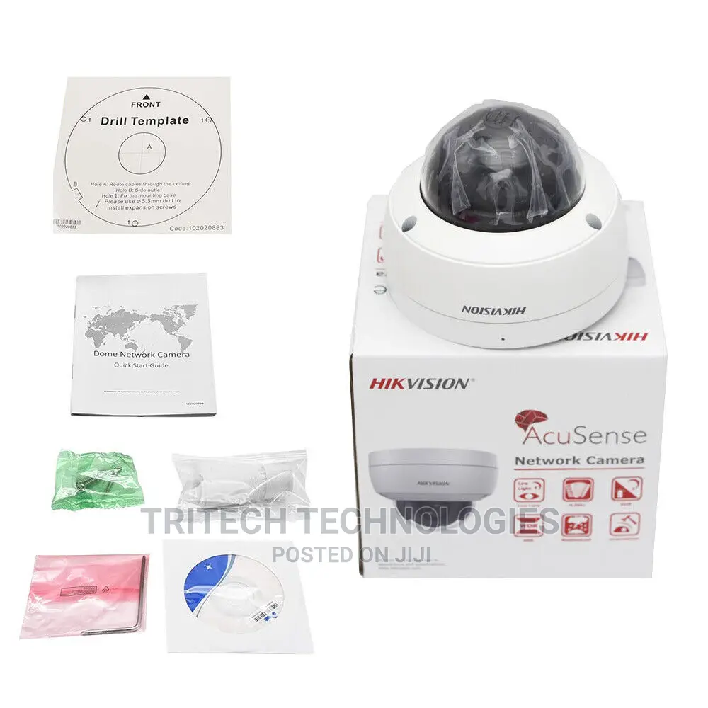 Hikvision 8 Mp Acusense Vandal Fixed Dome Network Ip Cam