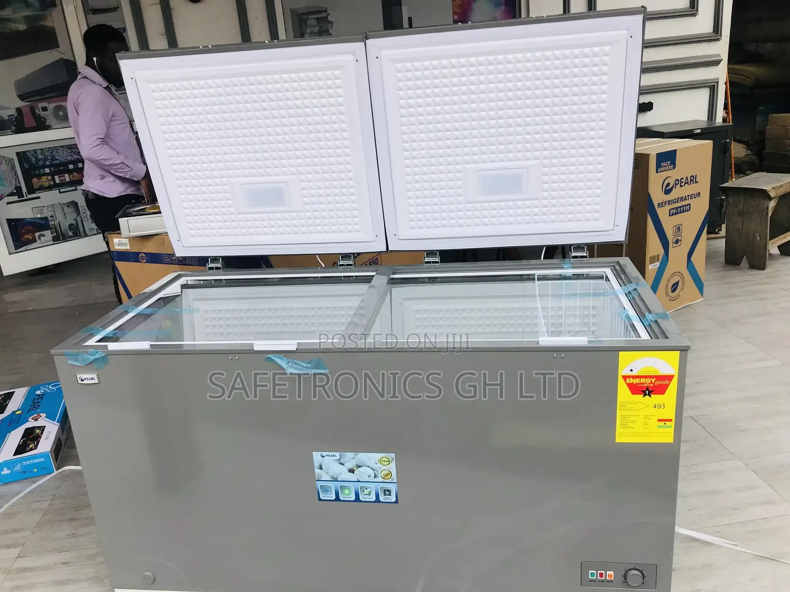 Perfect Design Chestfreezer Gray Pearl PCF-550 Doubledoor