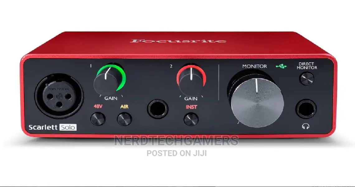Focusrite Scarlett Solo 3rd Gen USB Audio Interface.