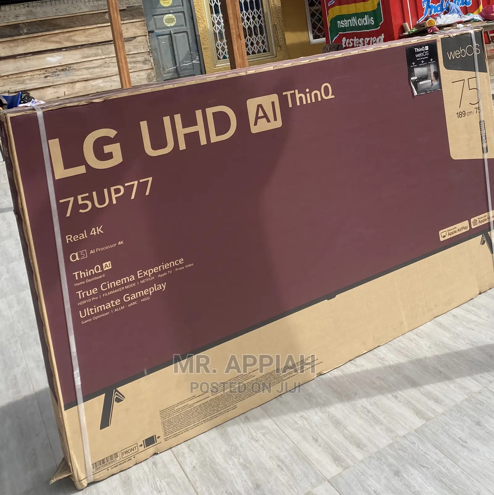 Sealed in Box LG 75 Inch Uhd Smart LED Tv(Black) 75UP7760