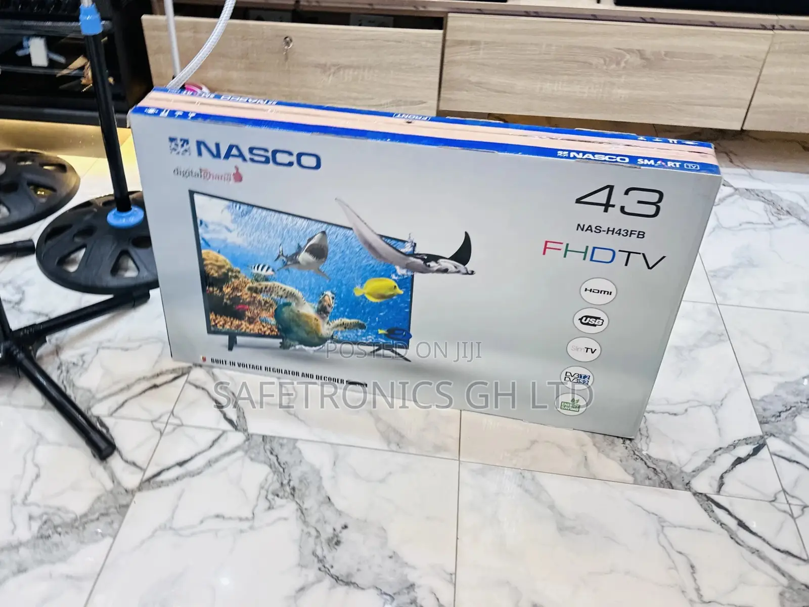 Smart Adjustable Nasco 43 Inches Glossy UHD LED Tv
