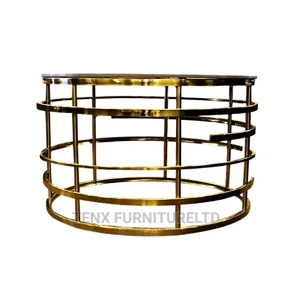 Coffee Table With Stone Top Stainless Steel Base