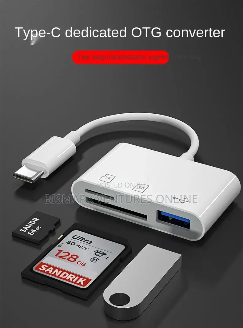 Type C Adapter for TF, SD Card Pen Drive Reader OTG