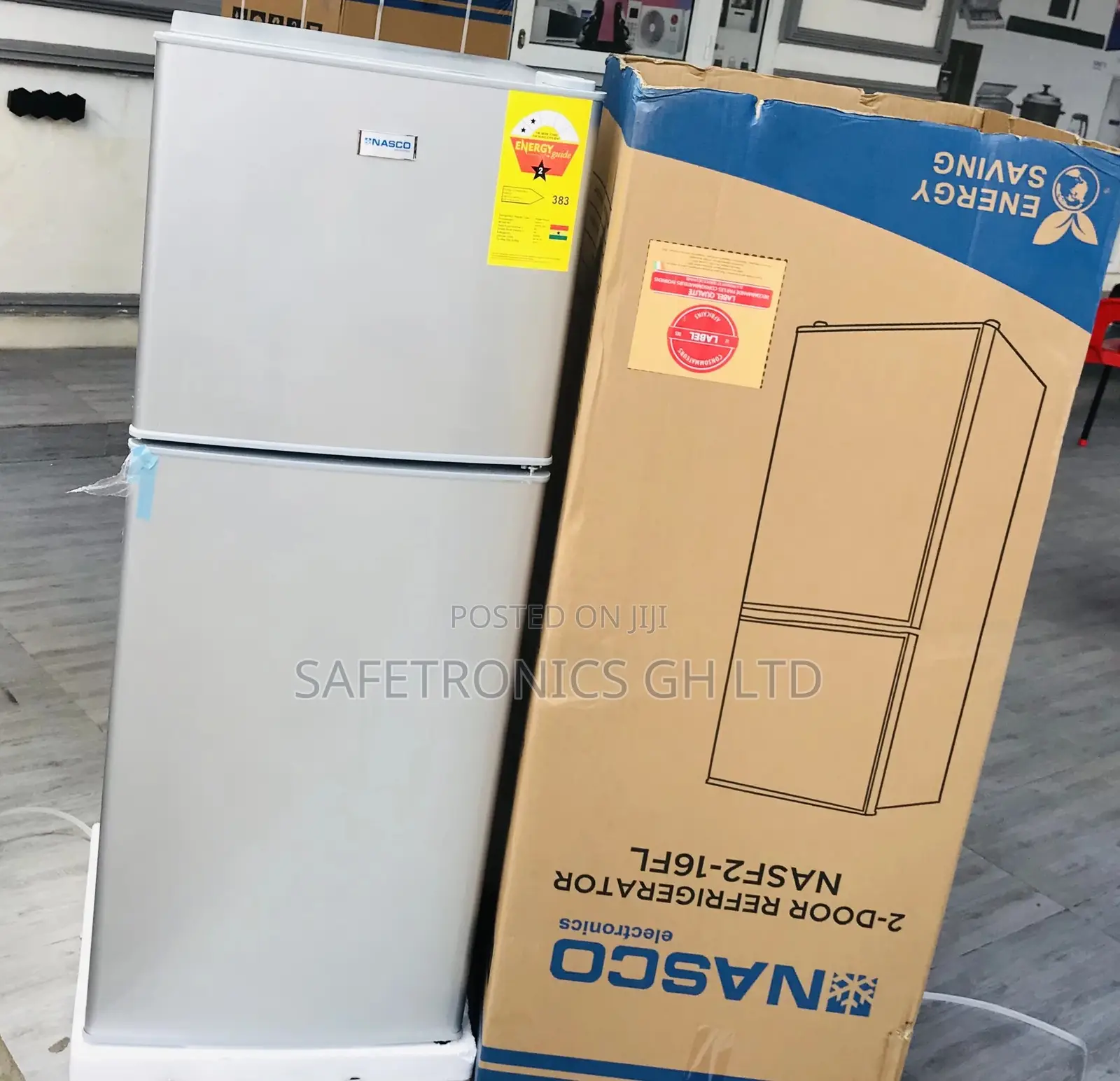 Nasco Elegant Nascof2-16fl Topfreezer Fridge Doubledoor