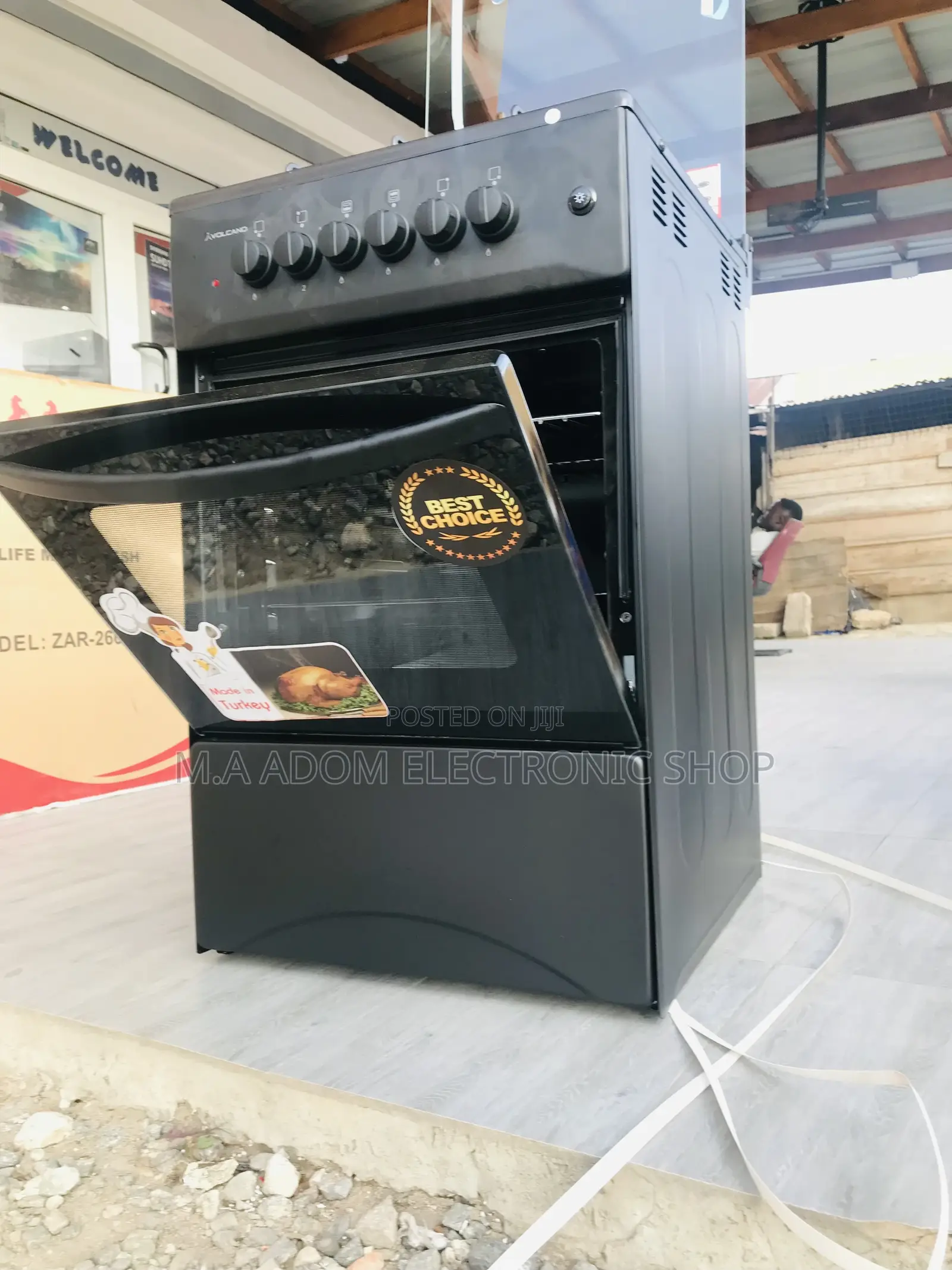 Black Volcano Gas and Electric Cooker(3+1