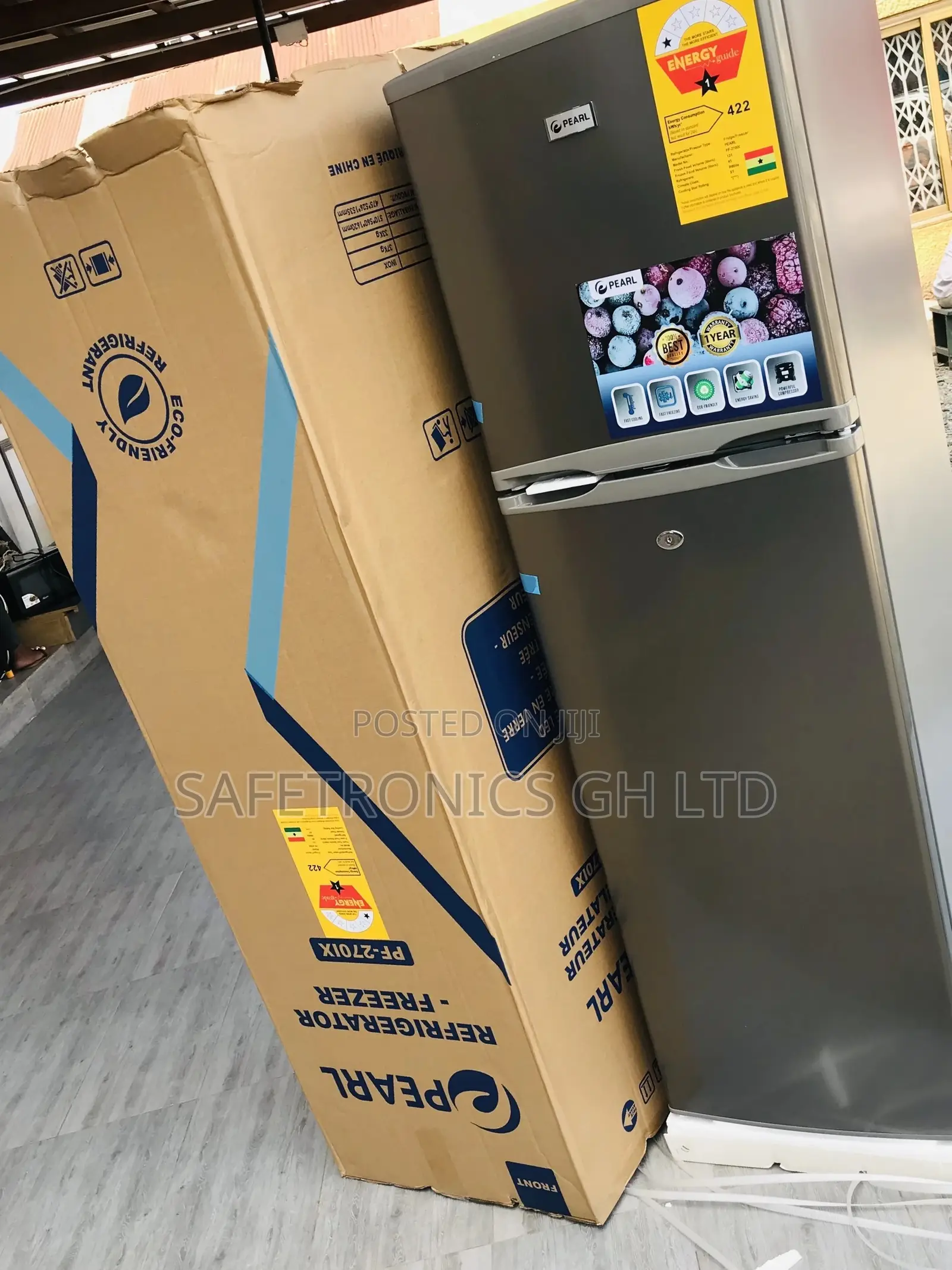 PF-270IX Topfreezer Pearl Durable Doubledoor Fridge