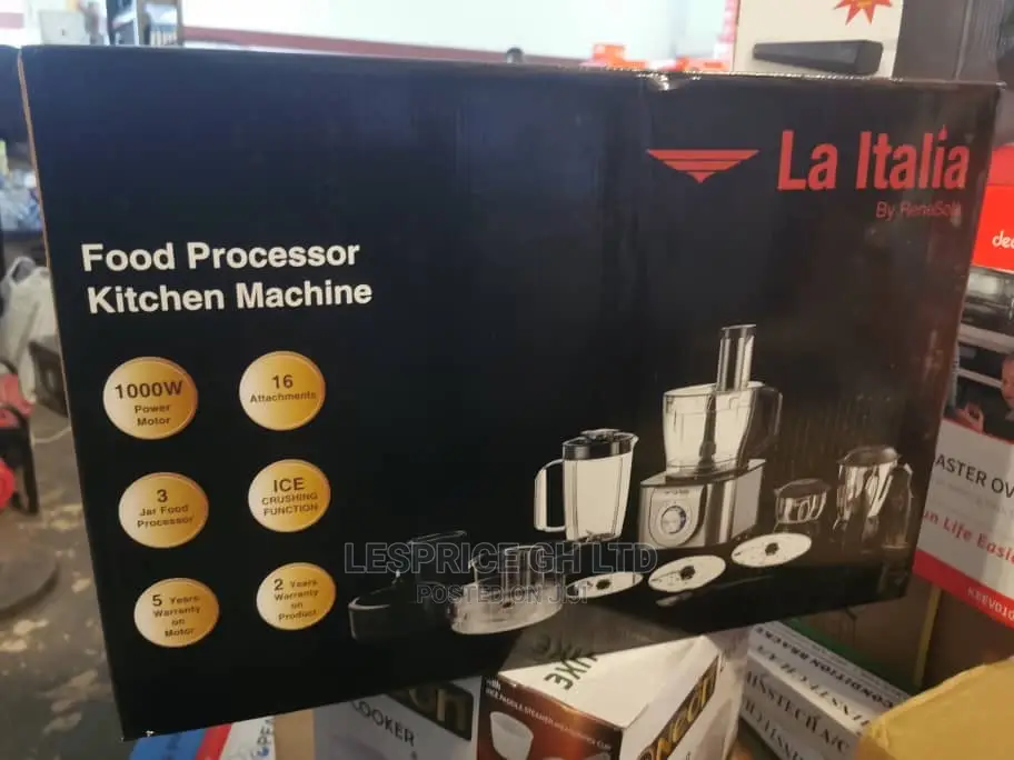 La Italia 1000w Food Processor-Kitchen Machine
