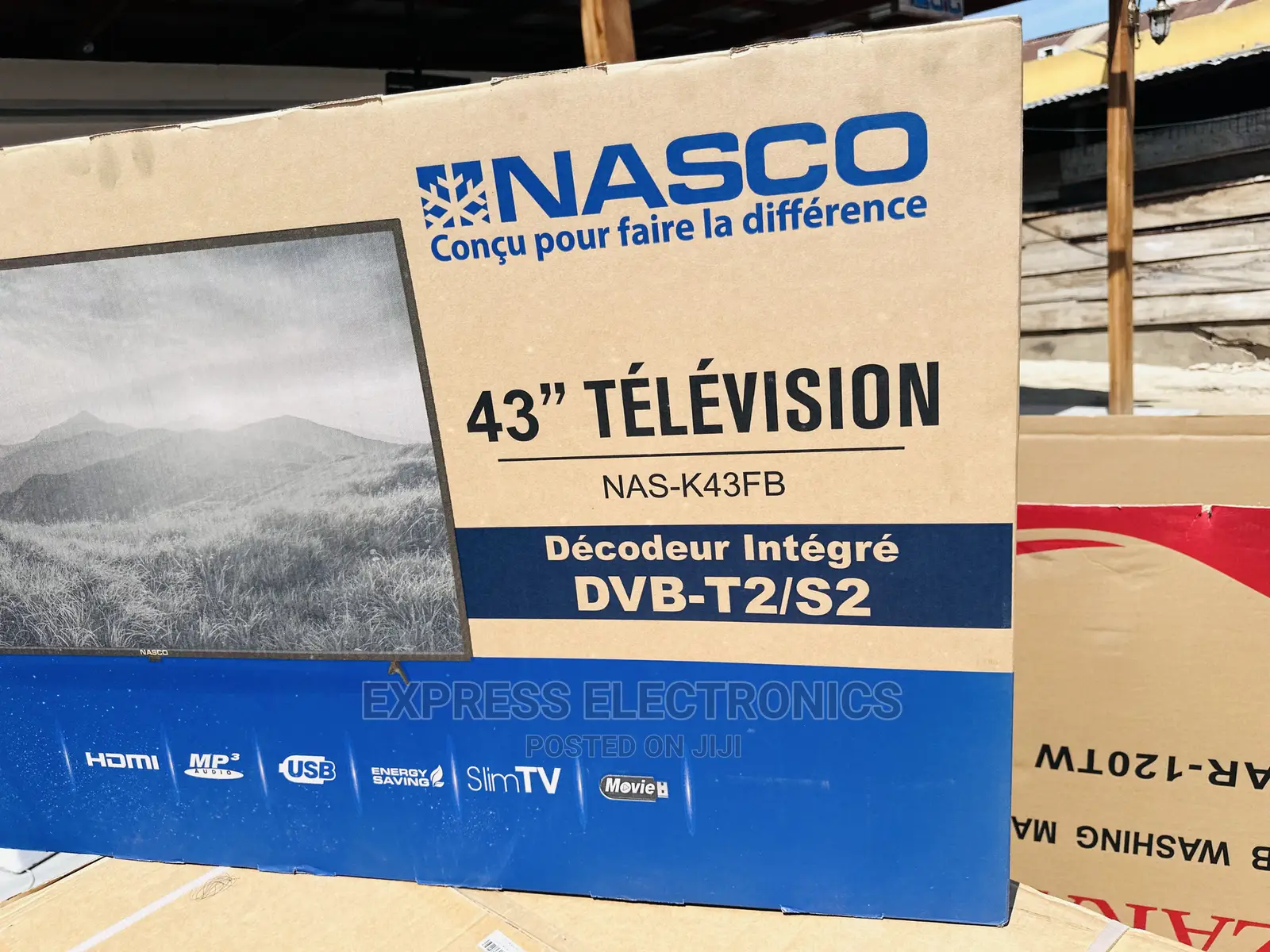 A New Slim Design Nasco 43”Satellite Digital FHD Tv 