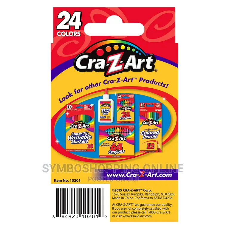 Cra-Z-Art School Quality Multicolor Crayons, 24 Count