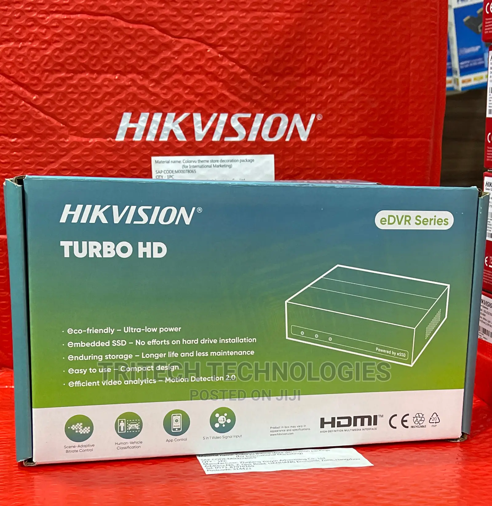 Hikvision 4ch DVR 2mp EDVR (1080P) With 1tb SSD HDD