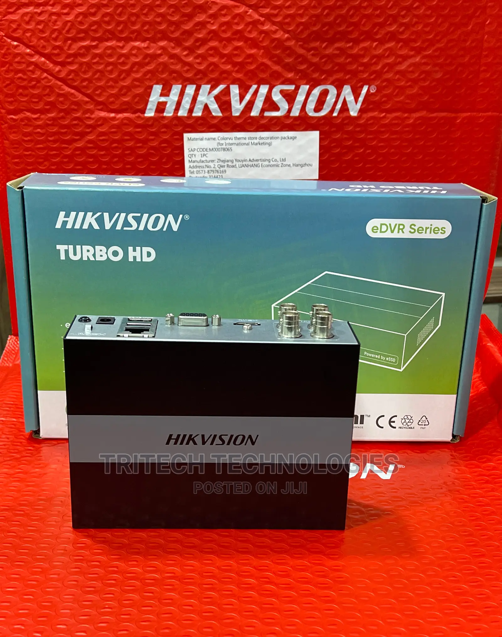Hikvision 4ch DVR 2mp EDVR (1080P) With 1tb SSD HDD
