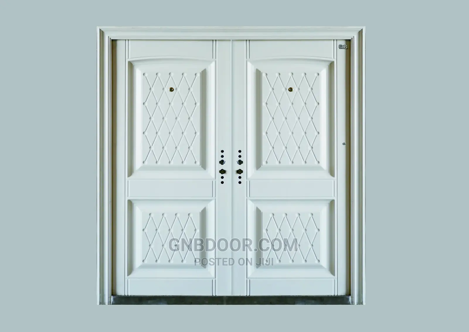 G87 White Color Double Door Security Door Turkish Metal