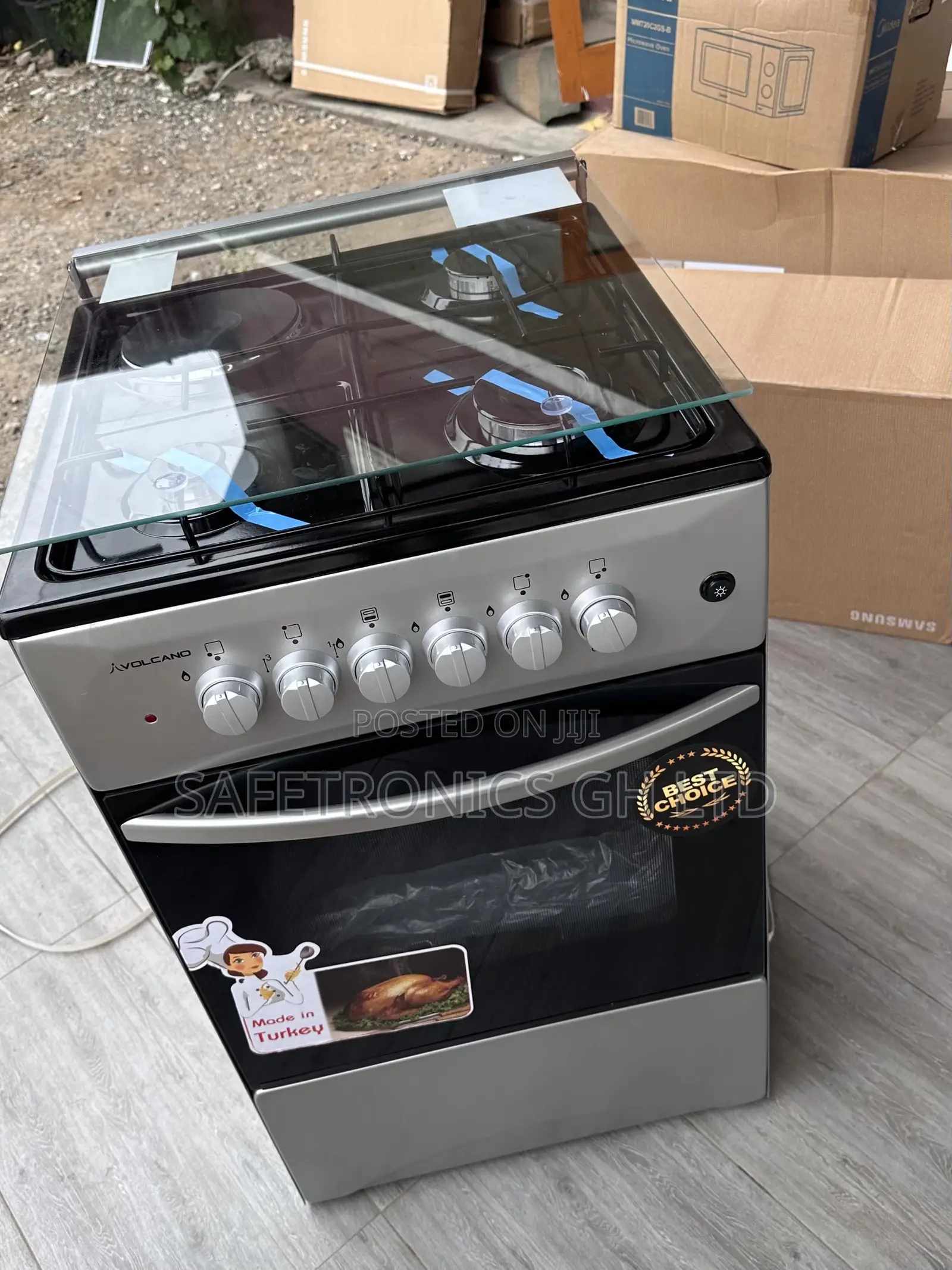 Sliver 3 Gas 1 Electric Volcano Oven With Grill 50x50 Cooker