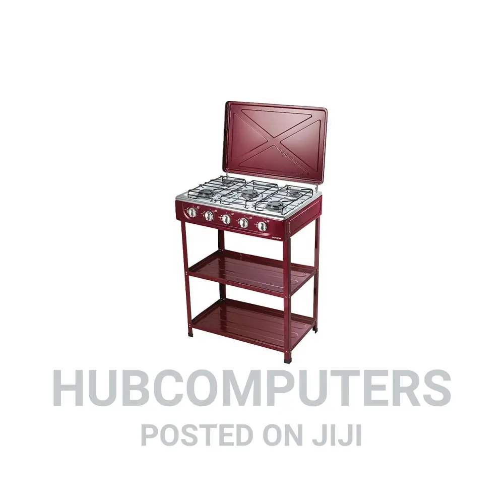 GCNASCO-NASGS/K5BSM-S Gas Cooker Stand With Shelve Maroon