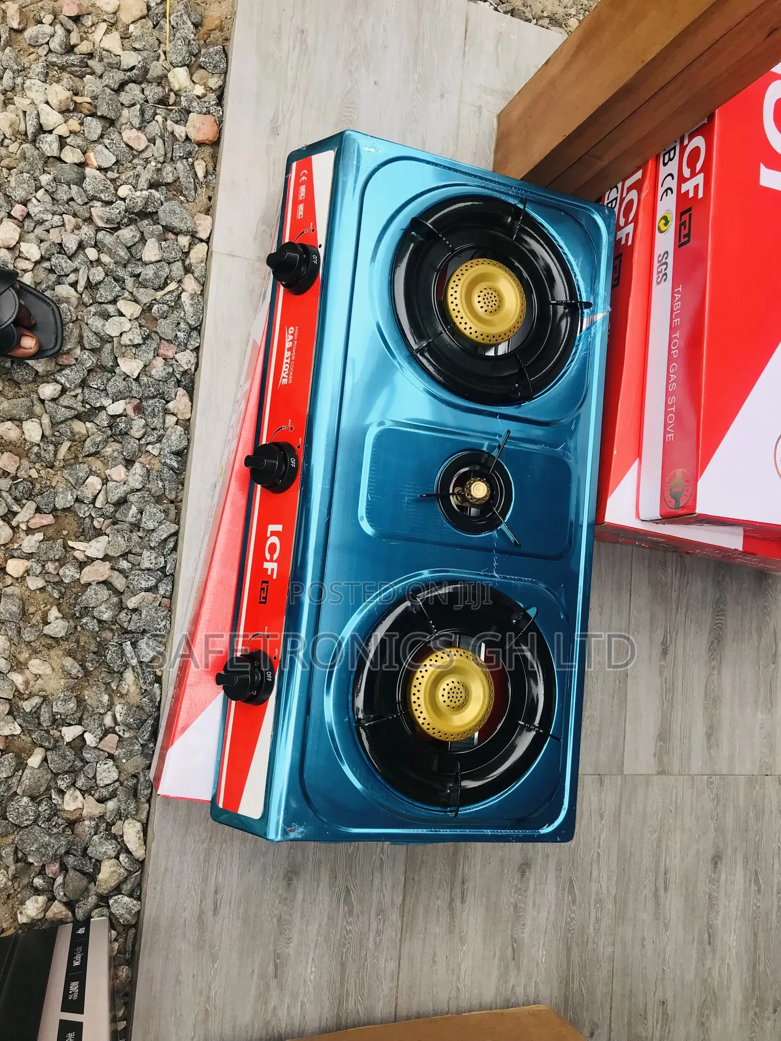 3 Gas Burner Steel LCF Affordable Cooker