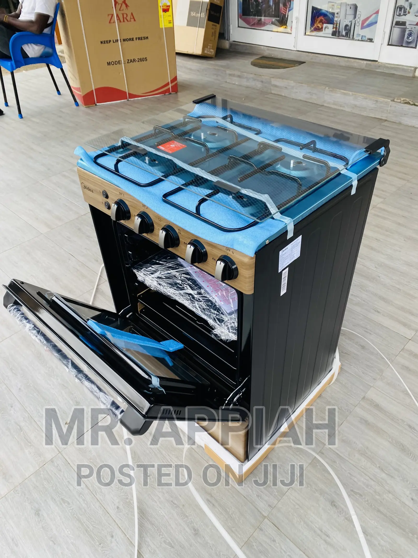 Quality Midea(BMG6060-Wd)4 Gas Burner With Oven and Grill.