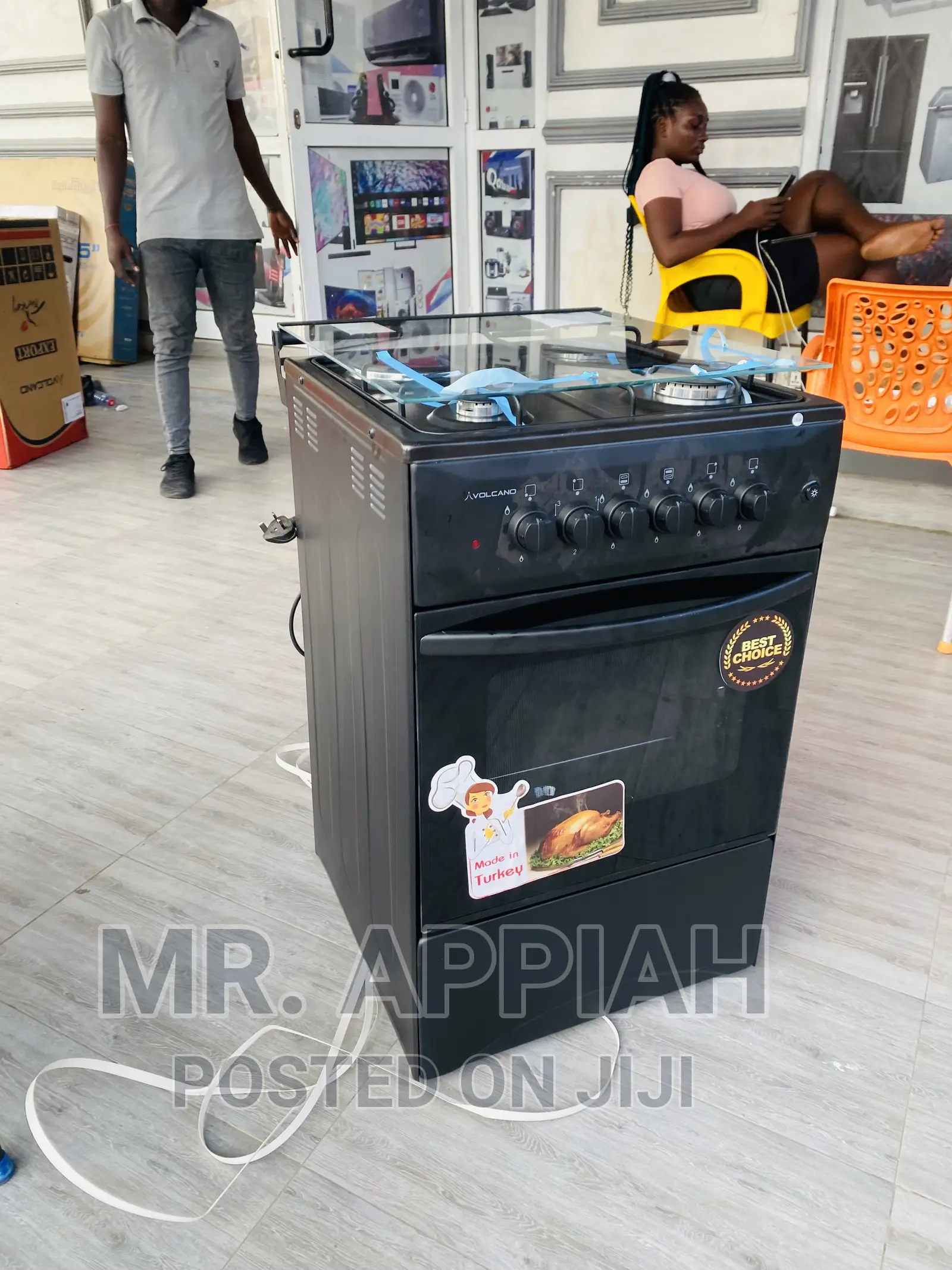 Grab Volcano 3 Gasburner+ 1electric Cooker From 10gig,Black
