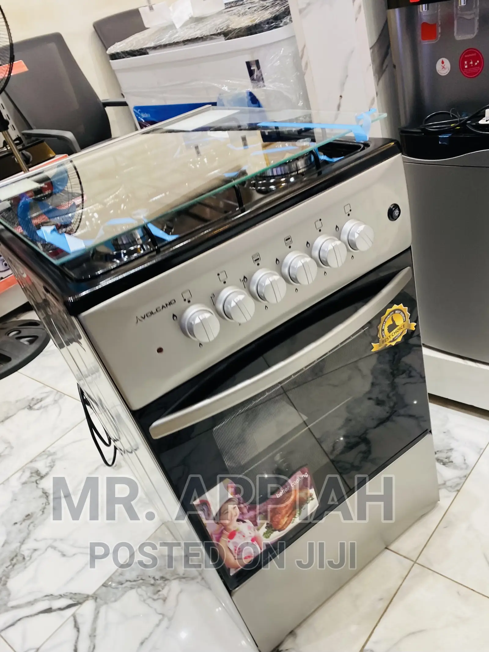 Latest and New Volume 1 Electric Cooker+ 3 Gas Cooker,Gray.