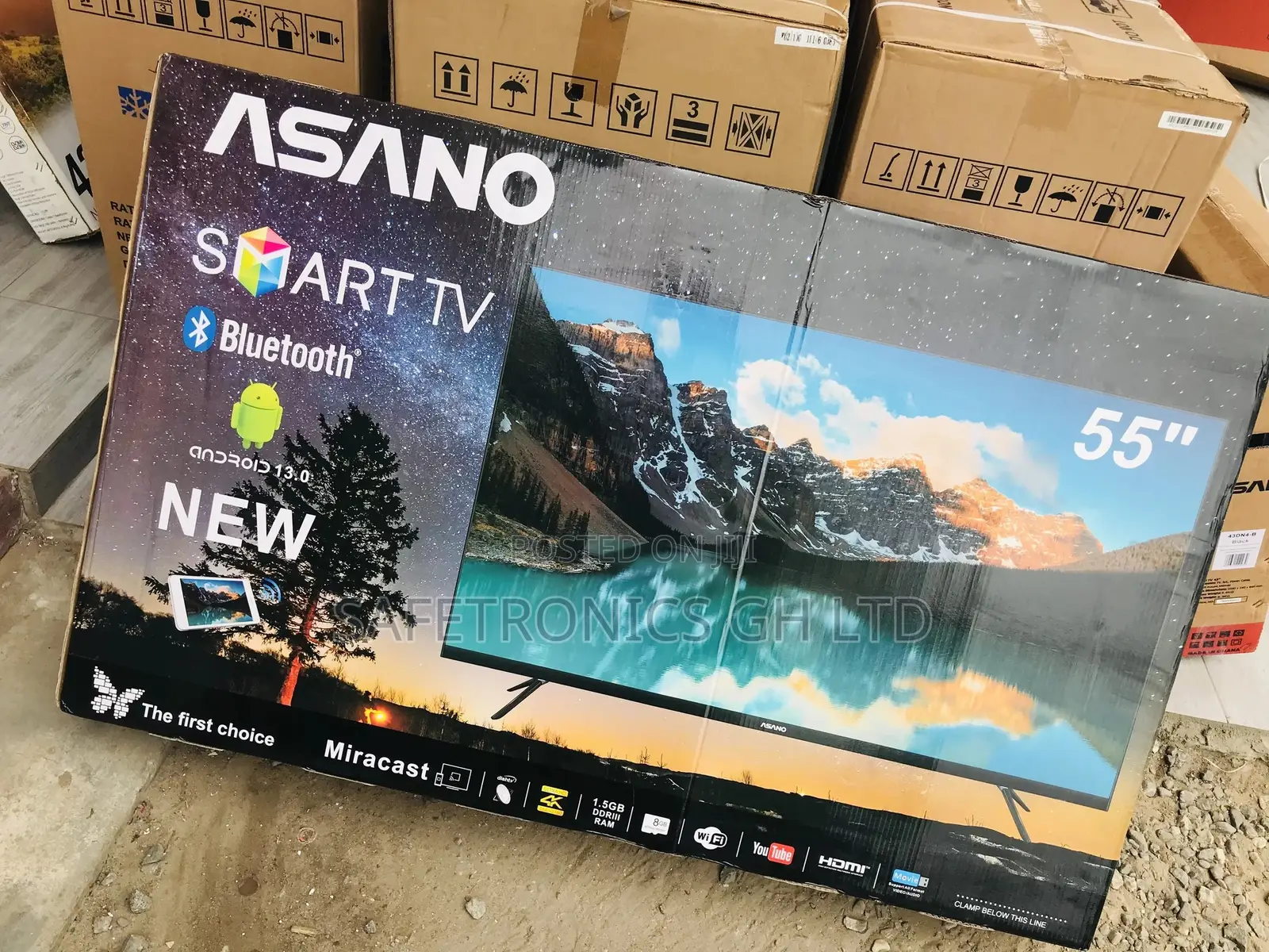 UHD Unique Smart Asano 55 Inches Glossy LED Bluetooth Tv