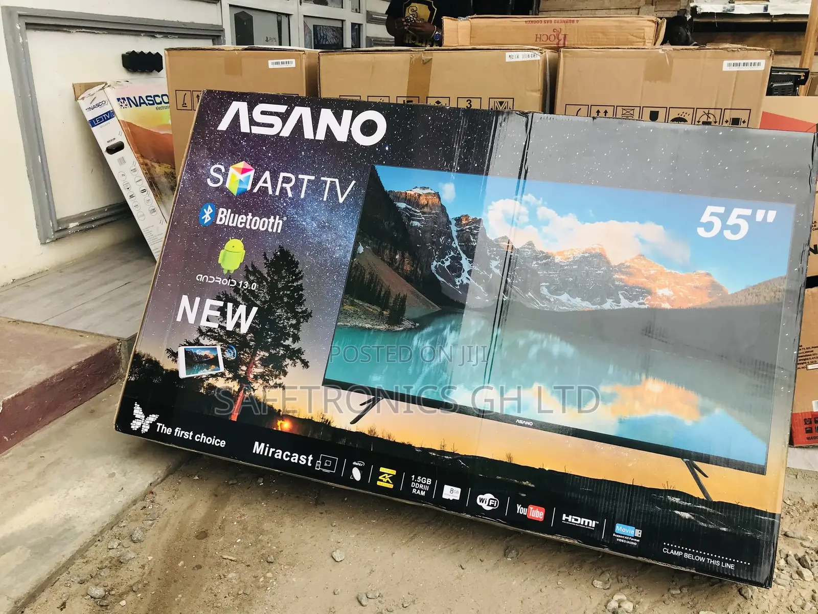 Original Asano LED  55 Inches Glossy Smart UHD Tv