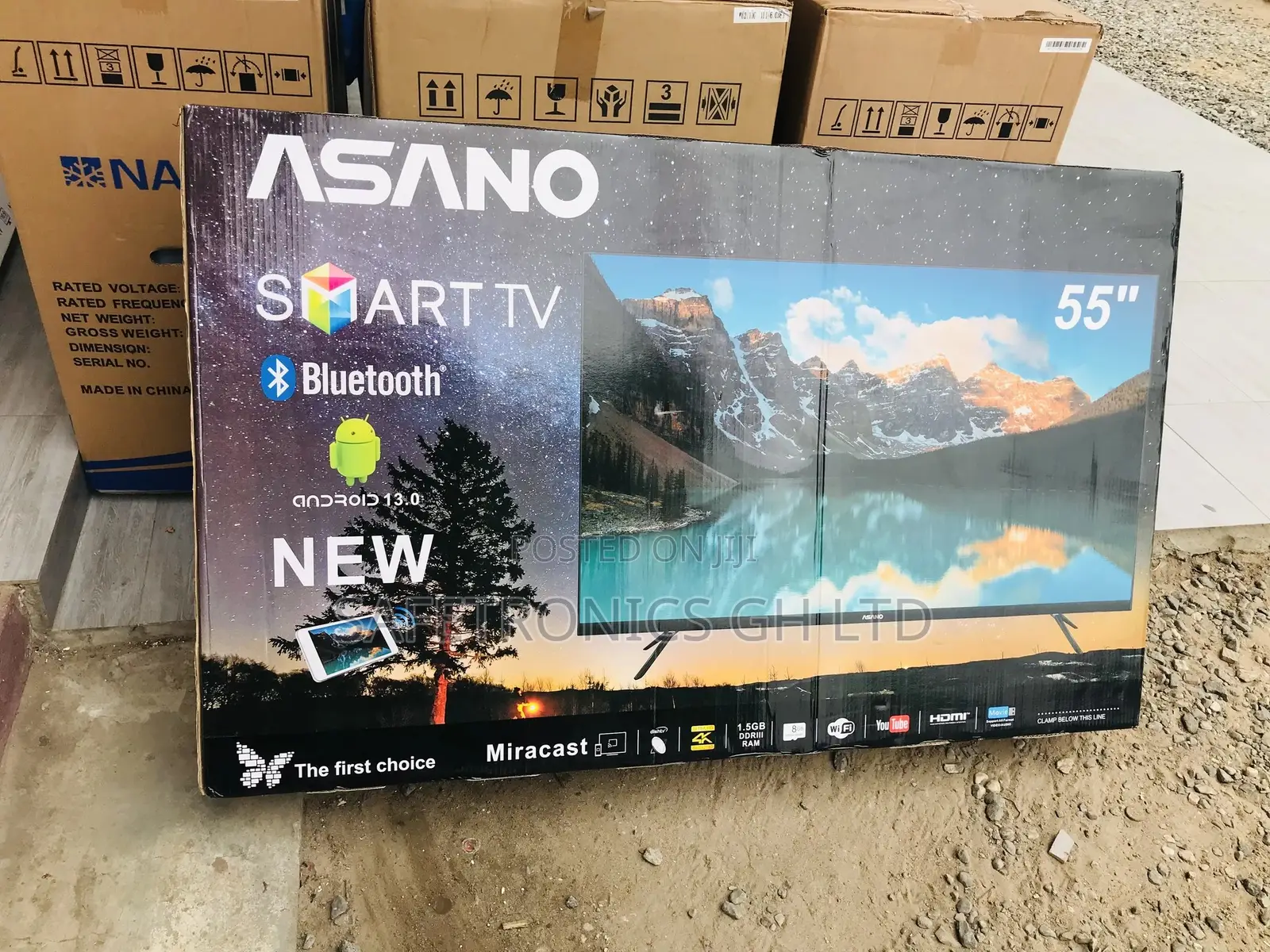 Original Asano LED  55 Inches Glossy Smart UHD Tv