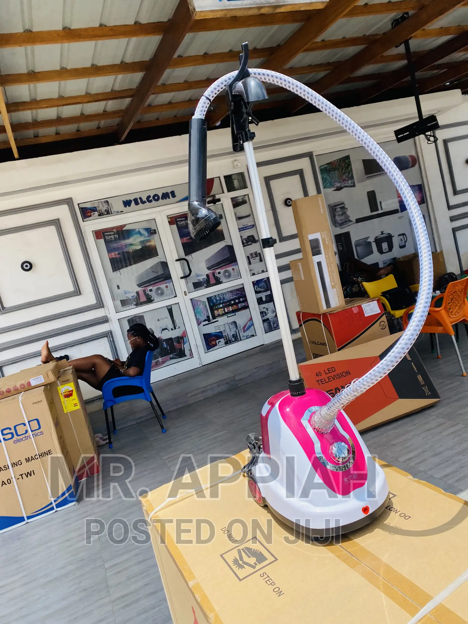 New Arrival Zip Star Electric Garment Steamer(Pink/White).