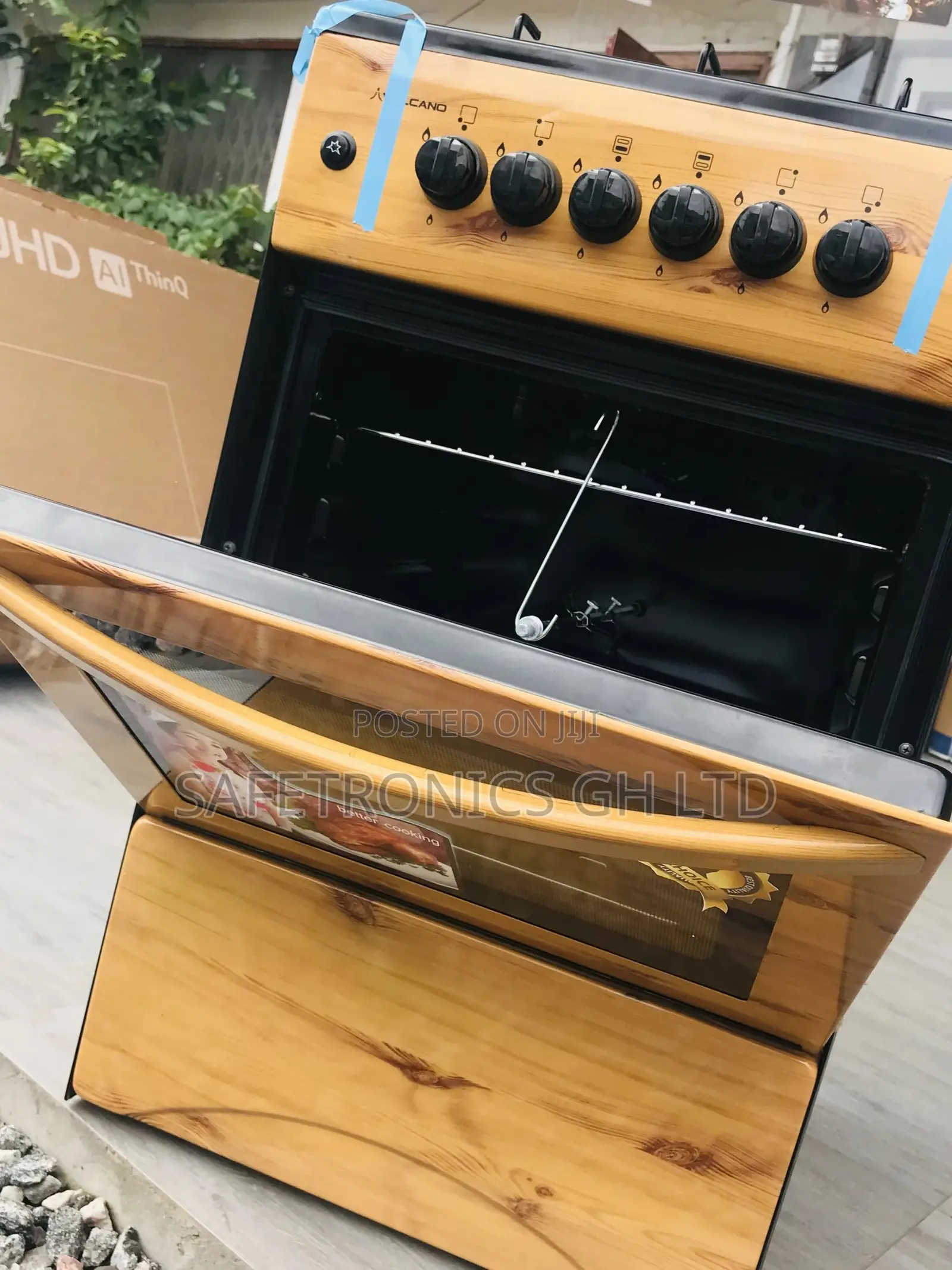 Midea BMG6060 4 Gas Oven With Grill 60x60 Wooden