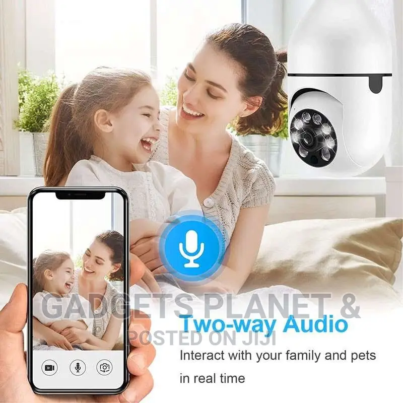Wi-Fi Panoramic CCTV Camera - Bulb Design