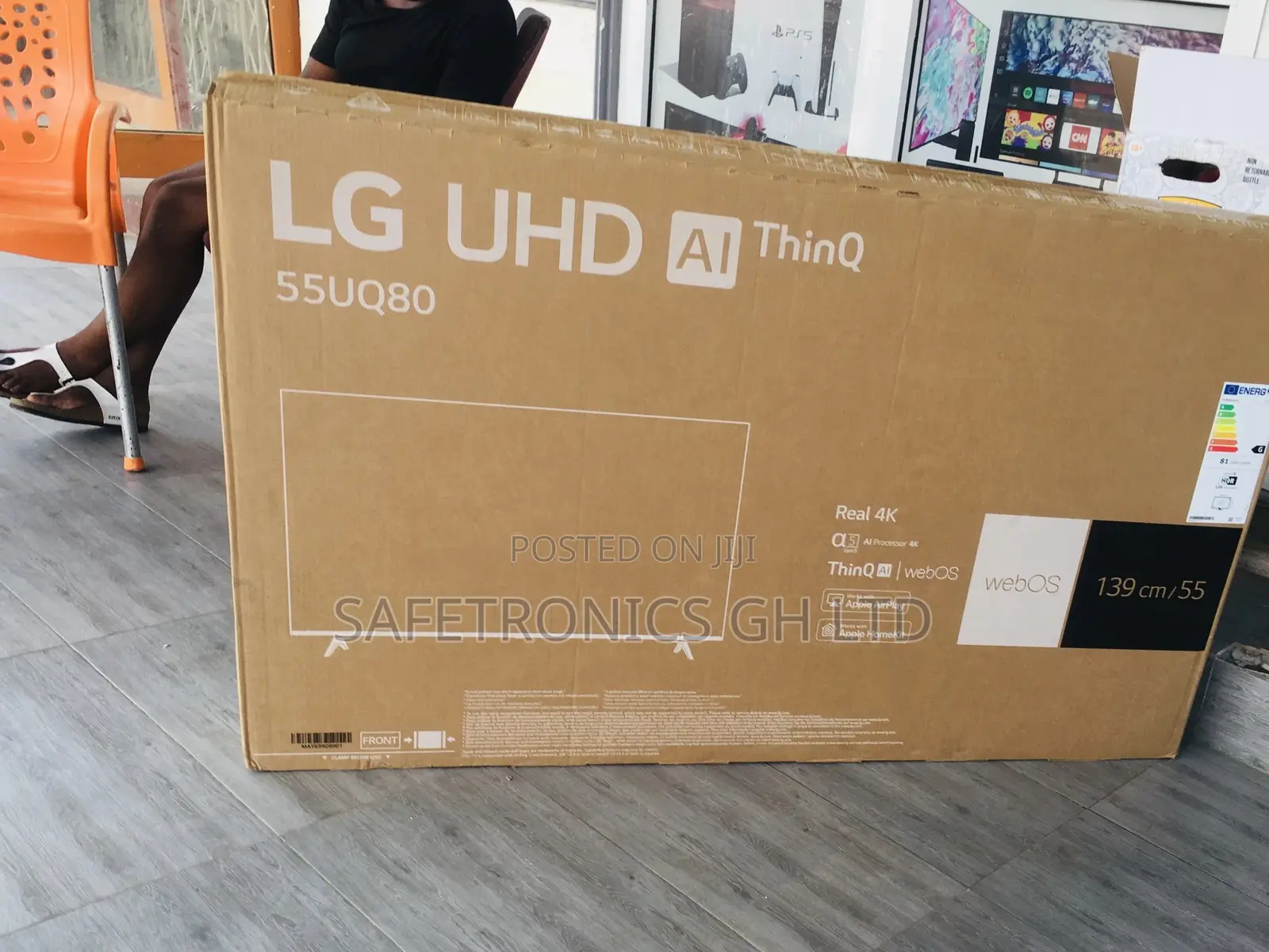 Uq80 55 Inches Glossy LED Lg Smart Crystal Tv