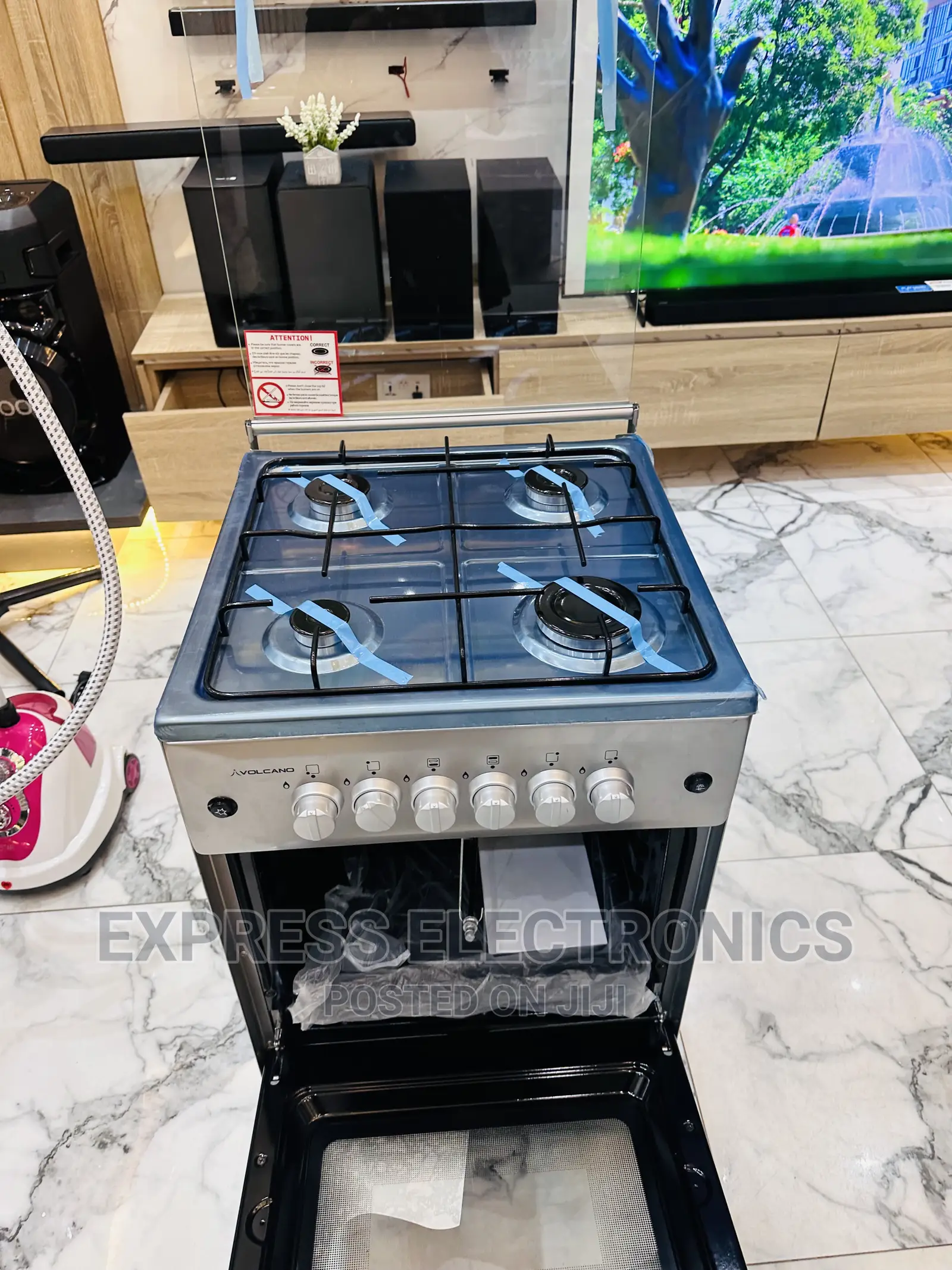 Free Standing Stylish Design Gas Cooker Oven Grill 4burner