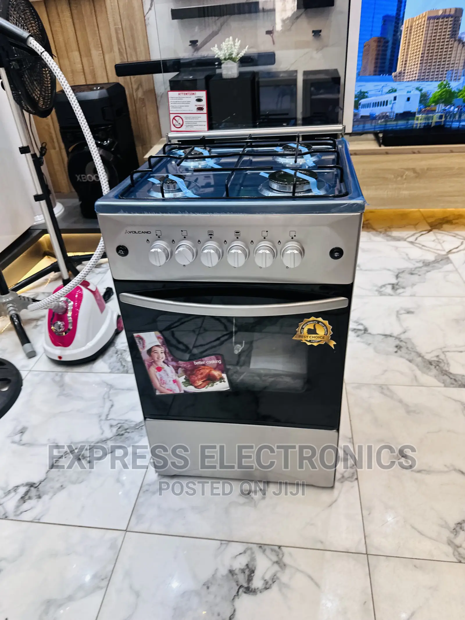 Dual Fuel Free Standing Gas Cooker Oven 4burner Ignition