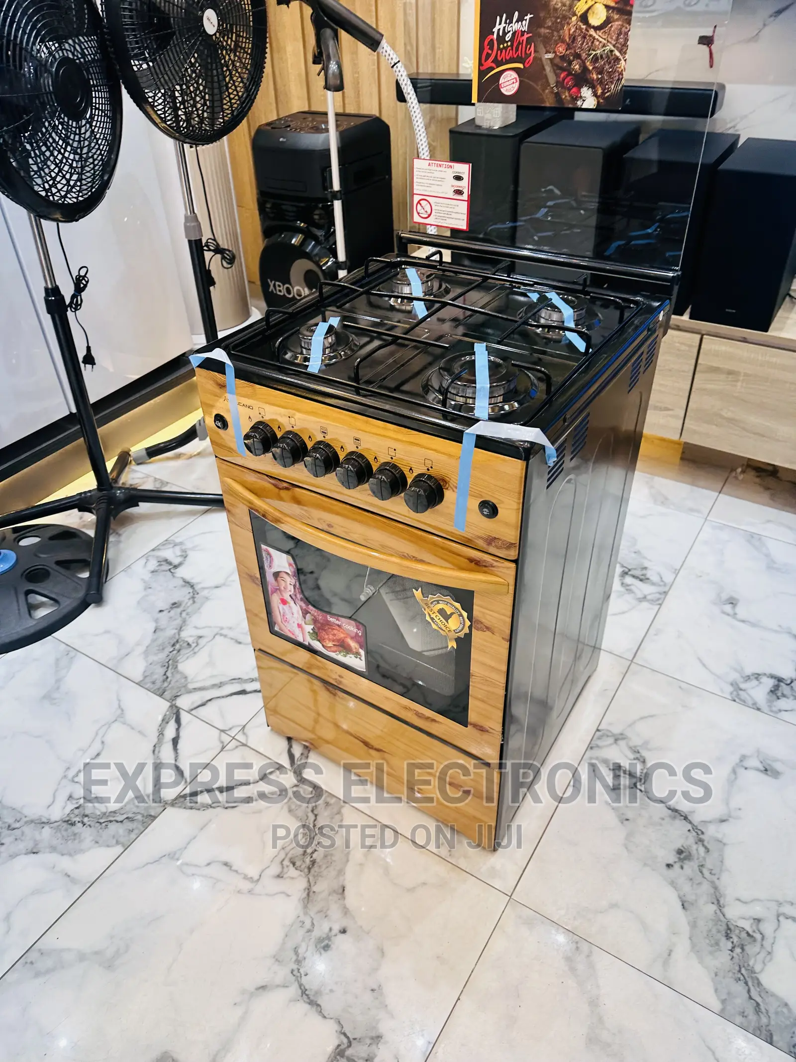 Reliable Source Gas Cooker Light Wood 4burner 50/50