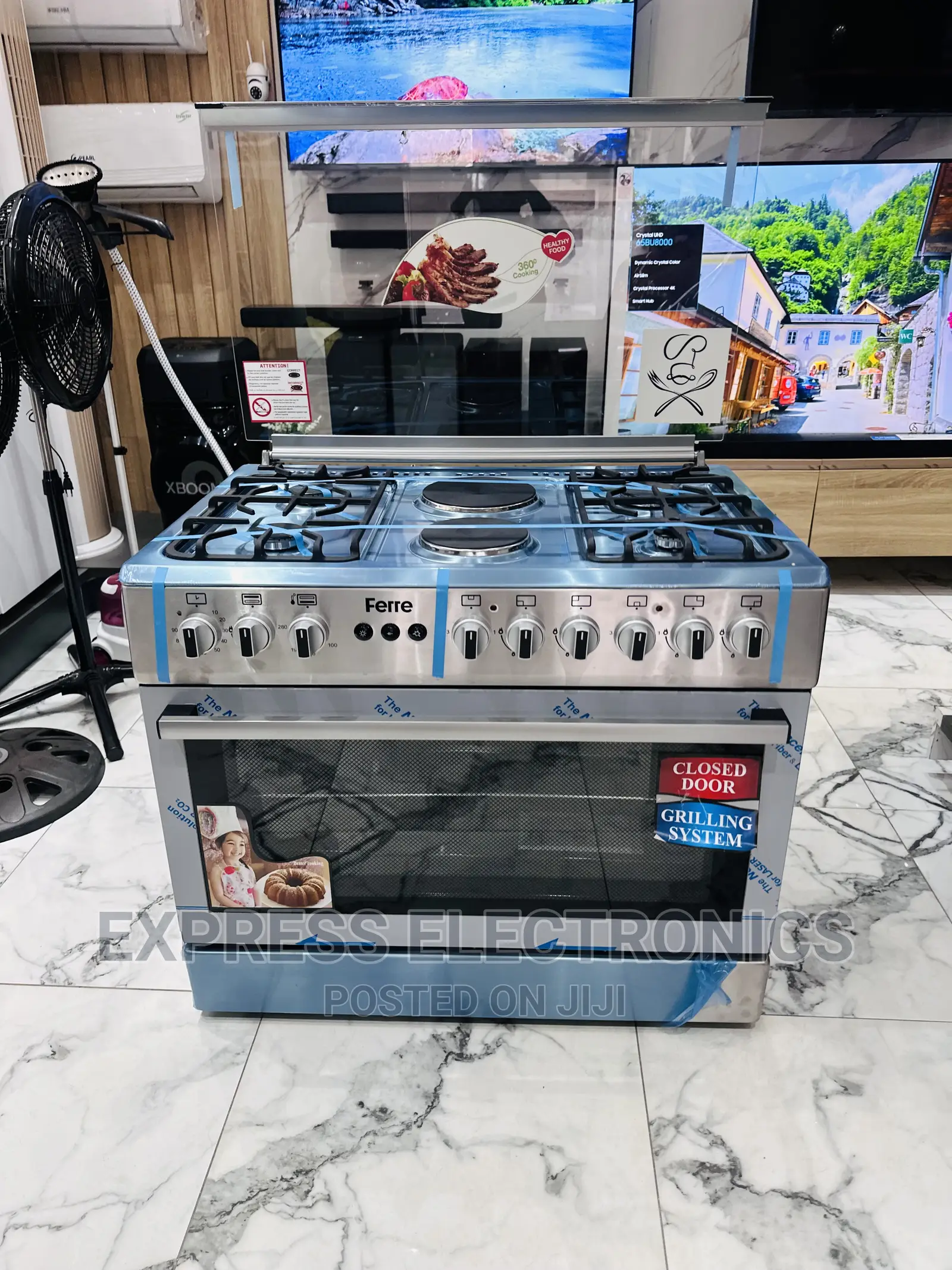 Glow Your Kitchen 4+1 Stove Cooker Oven Grill Rotisserie
