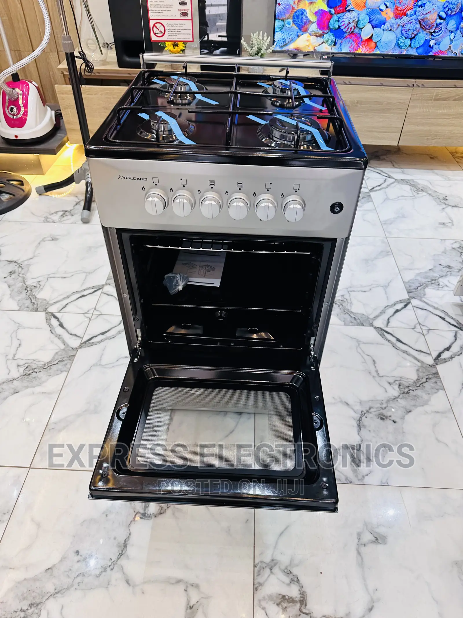 Free Standing Gas Cooker Oven 4burner Stove Sliced