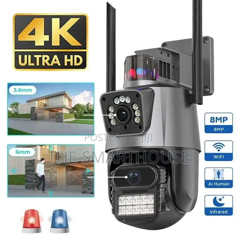 Smart Dual Lens CCTV Camera (Wired and Wireless)
