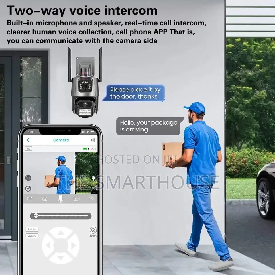 Smart Dual Lens CCTV Camera (Wired and Wireless)