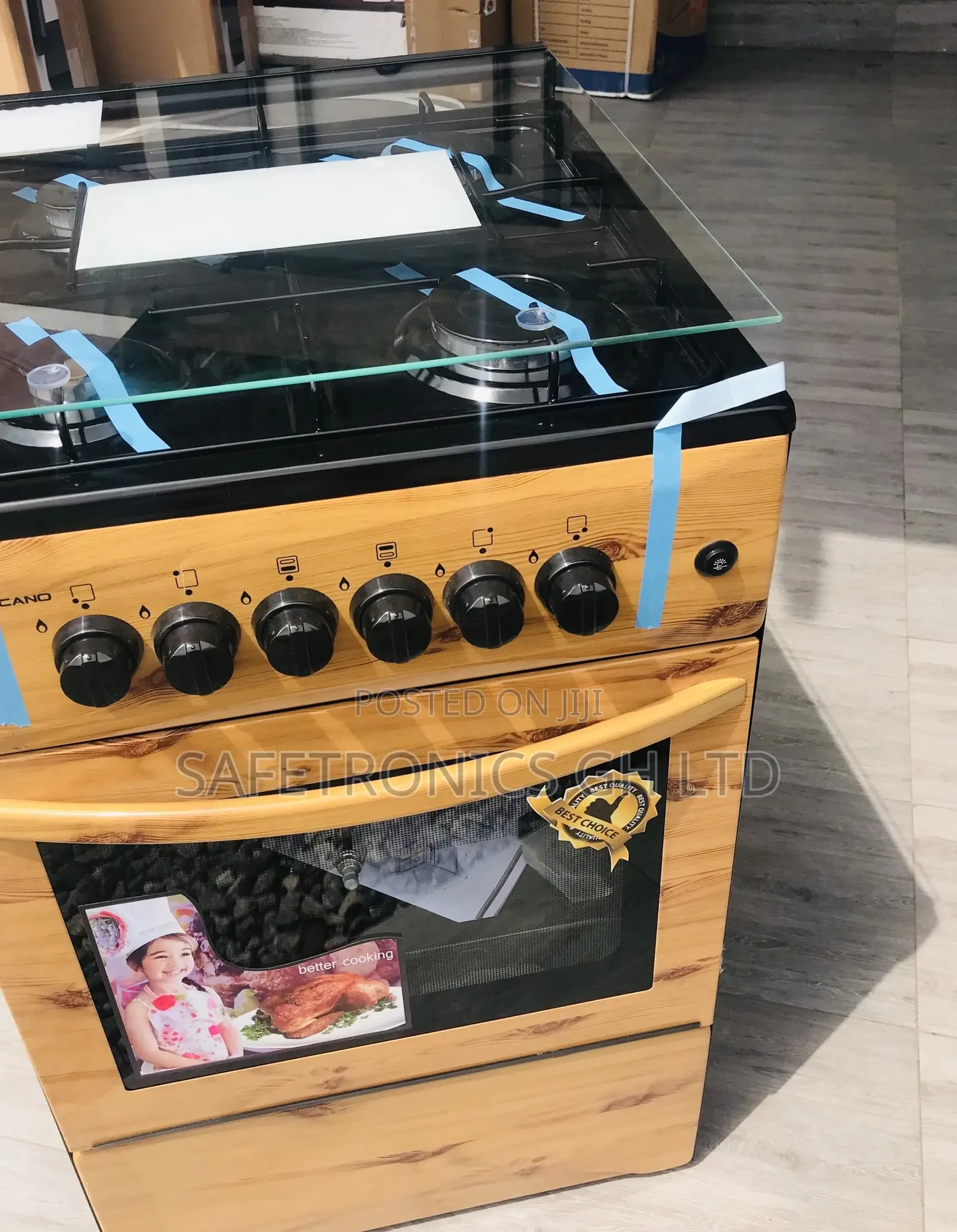 Rotisserie Oven With Grill 4 Gas Light Wooden 