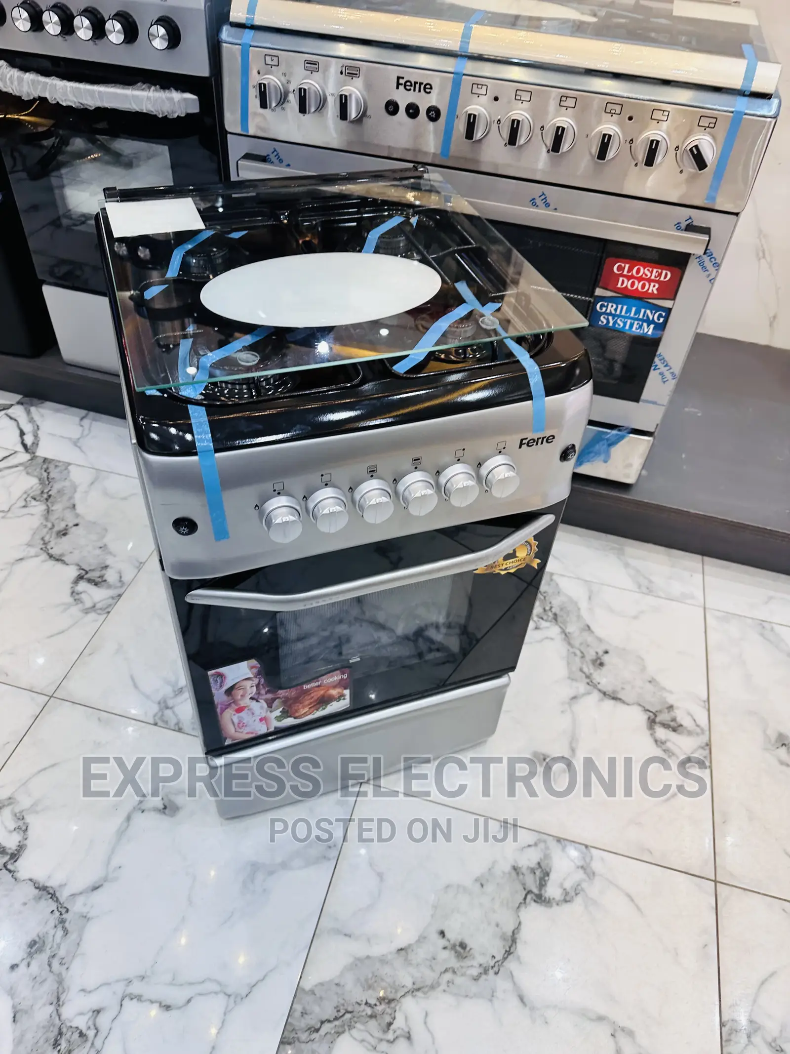 Stylish Design Free Standing Ferre Gas 4-2 Stove Oven Grill