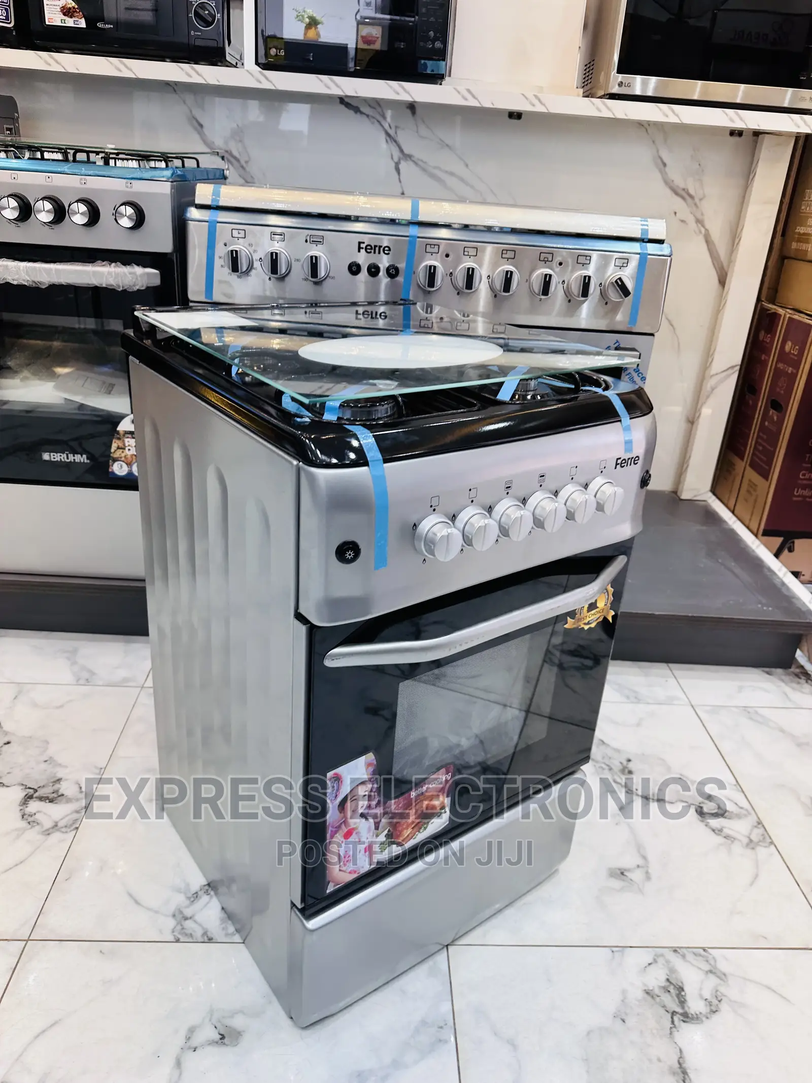 Body Tempered Glass Cover 4burner Gas Cooker Ignition