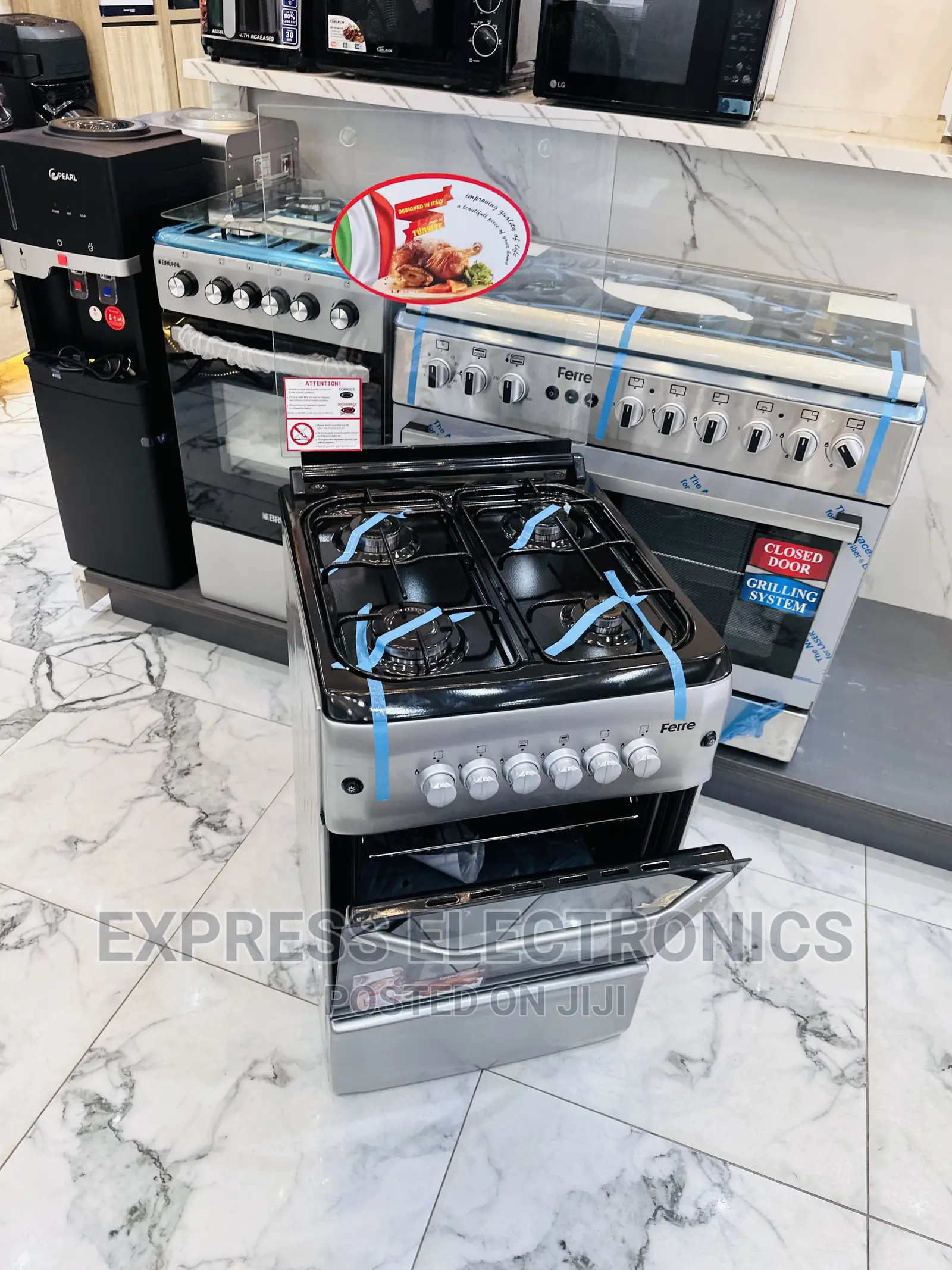 Sliver 50/55 Gas Cooker Oven 4burner Oven Auto Ignition